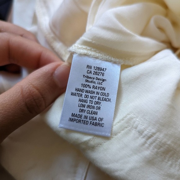 Nili Lotan Safi Ivory Dropped Crop Crotch Drawstring Rayon Pants Size XS - Picture 6 of 8